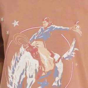 Printed Women's Slim Fit O-Neck T-<b>Shirt</b> Cowboy Riding Horse Design 100% Cotton Breathable Streetwear Eco-Friendly Casual - Product Image 6
