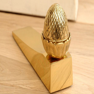 Brass Chubby Heart Door Wedge Cast Brass Wedge Premium Hot Selling Metal Doorstoppers Bedroom Door Brass Wedges - Product Image 4