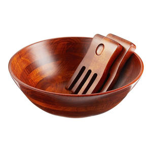 Food Grade Wooden Craft Home Dinnerware Bowl Mango Wood 10" Round Bowl for Salad Mixing and Serving Salad Wholesale Supply - Product Image 6