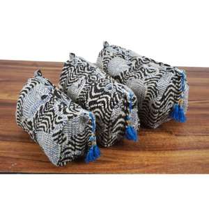 Juego de Bolsas Acolchadas de Algodón 3 en 1 Hechas a Medida con Cierres para Boutiques, Tiendas Minoristas y Regalotecas, Bolsas Acolchadas Kantha con Estampado Étnico - Product Image 3