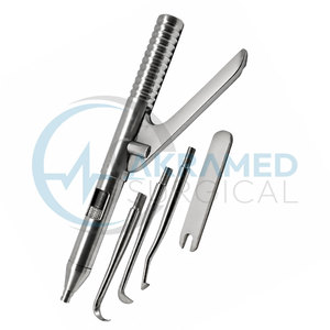 Kit de pistolet de retrait automatique de couronnes dentaires de haute qualité avec 5 embouts en acier inoxydable, instrument de restauration manuel certifié CE ISO - Product Image 6
