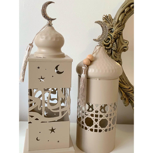 <b>Marvelous</b> look Lantern Rectangular Shape With Crescent Moon Top And Star Cutouts For Home Decoration Patio Lantern - Product Image 1