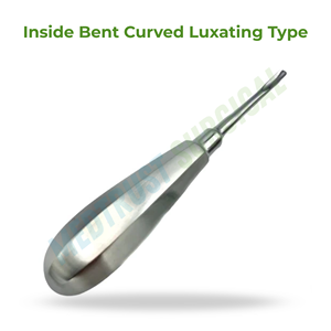 Elevador de luxación dental curvo de 4.5mm con punta interna, tamaño estándar, instrumento quirúrgico dental para luxación y extracción de dientes - Product Image 2