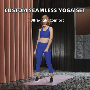 Ropa Deportiva, Conjunto de Yoga para Mujer, Sin Costuras, Alta Elasticidad, Sujetador Deportivo Transpirable, Leggings Sólidos, Personalizado OEM 2026 - Product Image 2