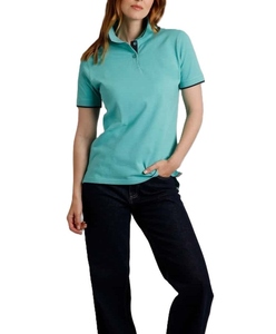 เสื้อผู้หญิงสีชมพู แขนสั้น สีพื้น สวมใส่สบาย ทรงปกติ ผ้าฝ้ายถัก 100% แห้งเร็ว 120 กรัม - Product Image 4