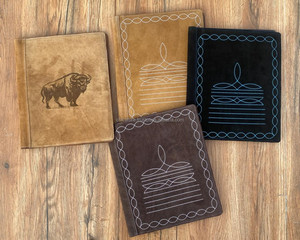 High Quality Customized Suede Leather Laser Engraved Business Portfolio <b>File</b> <b>Folder</b> A4 Document <b>Folder</b> Binders With Card Holders - Product Image 3