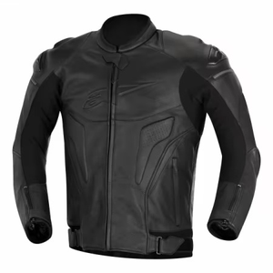 Chaqueta de Motociclista de Cuero Genuino para Hombre, Chaquetas de Motocicleta de Piel de Cordero Vintage con Logotipo Personalizado - Product Image 3