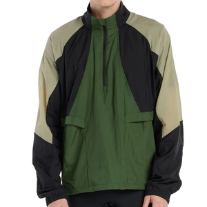 Best Quality Lightweight Hooded Windbreaker <b>Jacket</b> Patchwork Front Reversible Waterproof Breathable Unisex Wholesale Custom Logo - Product Image 1