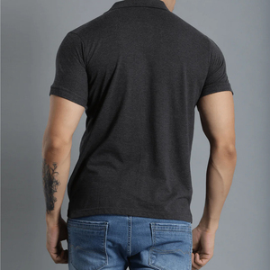 Premium Men's Polo <b>Shirt</b> Short Sleeve Casual Business Golf Uniform Corporate Custom Logo Cotton Blend <b>Collared</b> <b>T</b> <b>Shirt</b> Black - Product Image 4