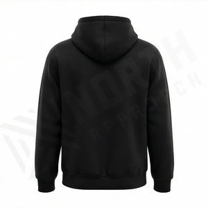 Sudadera con capucha de algodón grueso, cálida para otoño, bordada y teñida lisa, para deportes al aire libre, de corte holgado, color personalizable - Product Image 2