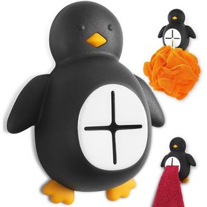 Divertente Porta Asciugamani da Cucina a Forma di Pinguino, Ganci Autoadesivi in Silicone per Regali di Natale per Donne, Uomini, Mogli, Amici, Organizzazione Cucina - Product Image 1