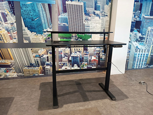 Modern Electric Sit Stand Office <b>Desk</b> with USB Charging Port, Storage Tray and 4-Memory Preset Controller - Product Image 2