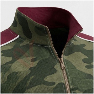 Men's <b>Camouflage</b> <b>Tracksuit</b> Set Full Sleeve Stand Collar Zipper Front Breathable Sporty Regular Fit Autumn Wear - Product Image 4