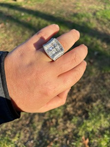 Anillo Hip Hop para Hombre, Anillo Cruz de Jesús con Incrustaciones de Diamantes, Plata de Ley 925, Anillo Baguette de Moissanita, Anillo Brillante de Lujo - Product Image 3