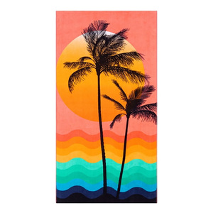 Custom Made High Quality Microfiber Beach Towel Tropical Palm <b>Tree</b> Print Quick Dry Sand Free Travel Towel - Product Image 4