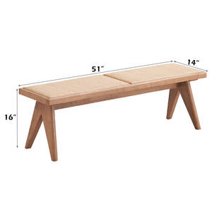 Mobilier de salle à manger en rotin naturel - Product Image 4