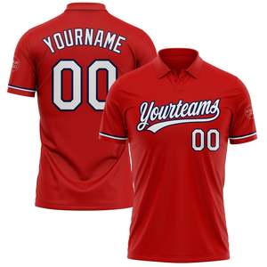 Camiseta Polo Roja Personalizada para Hombre, Manga Corta, Impresión por Transferencia de Calor, Tejido de Punto Transpirable, Estilo Casual con Logotipo en la Parte Delantera - Product Image 5