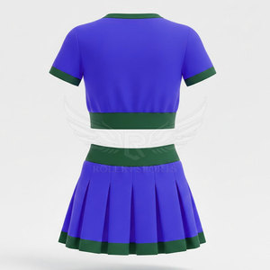 Uniforme Deportivo de Color Sólido, Transpirable, de Poliéster, para Animadoras, de Secado Rápido, Colores y Logotipo Personalizables, en Venta - Product Image 2