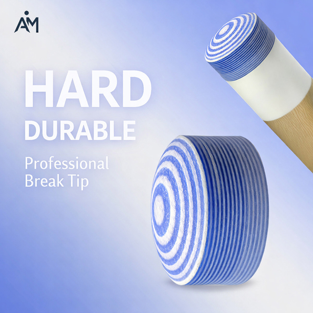 High Density Wear Resistant Hard Customized Multi Layered Billiard Cue Tip Integrated Large Head Nine Ball Pool Game Use