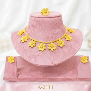 ชุดเครื่องประดับวินเทจ MOLL JEWELLERS ประกอบด้วยสร้อยคอ ต่างหู ดีไซน์เปลือกหอยแบบคลาสสิก ผลิตจากโลหะผสมทองแดงอินเดีย ชุบเงิน/ทอง - Product Image 1