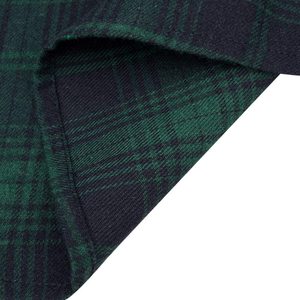 Chemise en flanelle unie à manches longues pour homme, coupe classique, vert et bleu marine, 100% coton respirant, de haute qualité - Product Image 3