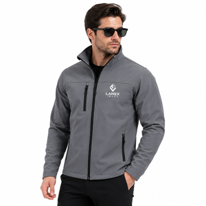 Veste Softshell Grise Personnalisée de Haute Qualité pour Hommes, Imperméable et Respirante, Vêtement de Travail d'Hiver, Fabricant OEM ODM - Product Image 1