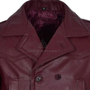 Nouveau design 2026 – Manteau long en cuir pour homme, style moderne, trench-coat, avec logo personnalisé - Product Image 6