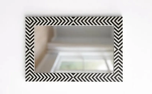 Bone Inlay <b>Mirror</b>, Handmade Frame Luxury <b>Wall</b> Decor white and <b>black</b> bone inlay <b>mirror</b> - Product Image 4