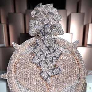 Sterling Silver 925 VVS Moissanite Custom Iced Out <b>Chain</b> Hip Hop <b>Name</b> Pendant & Charm - Product Image 3