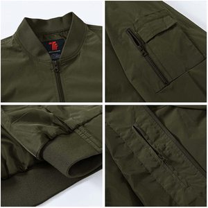 Chaqueta bomber para hombre de talla grande, estilo nuevo, ajustada, altamente recomendada, de buena calidad, al por mayor. - Product Image 3