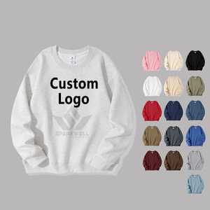 Comfortable Men's Everyday <b>Crewneck</b> 100% Cotton Fleece Solid Soft and Durable for Winter Embroidered Relaxed Days - Product Image 3