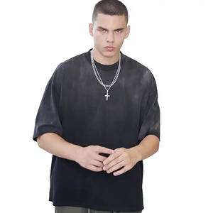 Camiseta para hombre, mezcla de algodón, tela suave, transpirable, cómoda, corte regular, manga corta, informal, para verano, uso diario, ropa de calle - Product Image 4