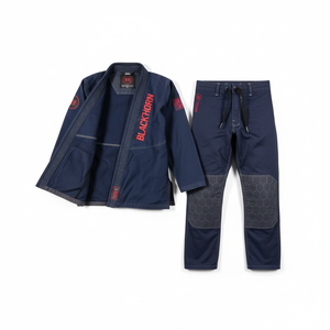 เสื้อผ้าฝึกซ้อม BJJ คุณภาพสูง น้ำหนักเบา 350 GSM ผ้าฝ้ายยืด 100% สำหรับทุกเพศ ไม่หดตัว ทนทาน แห้งเร็ว ระบายอากาศได้ดี รับสกรีนโลโก้ - Product Image 1