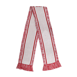 Conjunto de Bufanda y Gorro de Invierno Premium Delta White Crest Sorority - Tejido Jacquard Carmesí y Blanco, Ropa Griega Tradicional, Regalo Térmico - Product Image 3