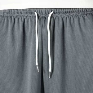 Pantalones Cortos de Baloncesto para Hombre, Color Gris, Malla Transpirable, Cintura con Cordón, Corte Regular, Ropa Deportiva de Verano - Product Image 5