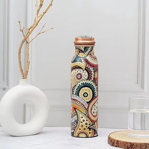 Botella de Agua de Cobre Puro con Diseño Antiderrames sin Juntas, Impresa a Color, para Hogar, Oficina y Viajes, Venta al por Mayor desde India - Product Image 2