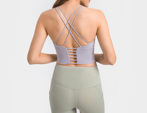 High Quality Lightweight Cross Backless Front Designer Custom Fitness Gym Workout Strap Sports Yoga Bra for Women Fitness Bra - Product Image 4