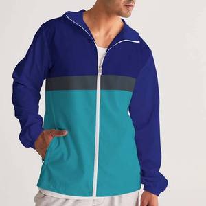 Veste coupe-vent rétro en nylon personnalisée avec logo brodé, zippée, effet froissé, pour homme, idéale pour l'extérieur - Product Image 4