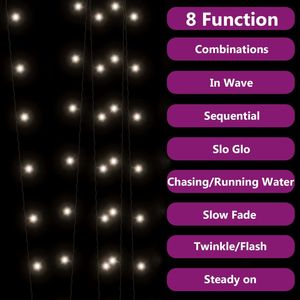 5 pz 5x200 luci solari a LED luci bianche fredde per interni esterni da giardino - Product Image 5