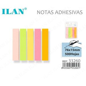 Ilan Foglietti Adesivi 76x15mm 500 Fogli Colori Pastello - Product Image 3
