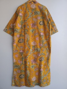 Robe Kimono Longue en Coton Premium, Peignoir Floral à Manches Longues, Col en V, Ceinture Fixe, Poches – Vente en Gros, Exportation, Fabricant - Product Image 3