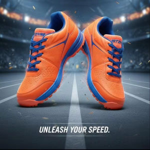 Zapatos de cricket con tacos de goma, ligeros, lavables, de material suave, larga duración, con la mejor comodidad, disponibles en todos los colores. - Product Image 3