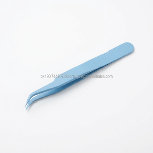 Pinzas para Pestañas Antiestáticas de Acero Inoxidable con Punta Lisa, Marca Personalizable, Modelo 122431, Hechas en Pakistán, Extensiones de Pestañas - Product Image 3
