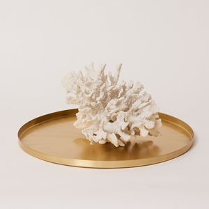 Plateau de service en acier inoxydable, finition dorée de luxe, plateau rond pour servir les aliments, pour hôtel, restaurant, traiteur, banquet, buffet, fournisseur - Product Image 3