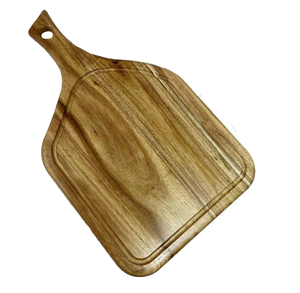 Planche à découper en bois naturel Forest Grain Board avec poignée, forme ronde, pour usage en cuisine, meilleur grossiste, bloc à découper Briefer - Product Image 5