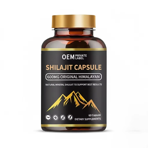 Cápsulas de Extracto Puro de Shilajit del Himalaya 50:1, 500mg, Veganas, 60 Cápsulas con 50% de Ácido Fúlvico para Hombres y Mujeres, Marca Propia - Product Image 1