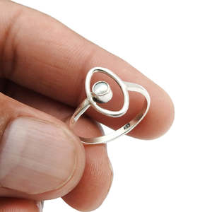 Trending Eye Design Stackable <b>Ring</b> With Round Cut Pearl <b>Crafted</b> From 925 Sterling Silver Factory Wholesale Bulk Handmade Jewelry - Product Image 3