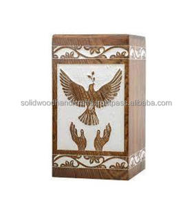 Urna de Madera Hecha a Mano para Cenizas de Adultos, Urnas Funerarias con Diseño de Árbol de la Vida, Urnas de Entierro de Alta Calidad - Product Image 2