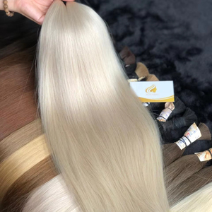 ผมต่อเวอร์จินแท้ 100% จากเวียดนาม แบบเรมี่ เกล็ดผมเรียงตัวสวย สีอ่อน ขนาด 8-32 นิ้ว น้ำหนัก 100 กรัม ผมดิบแบบเป็นมัด - Product Image 1