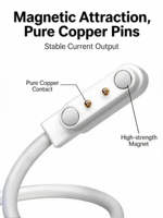 Câble de charge magnétique USB-A 2 broches 4 broches Pogo Pin pour montre connectée, mixeur portable, petits appareils électroniques